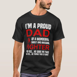 T-shirt Fier Papa De La Légende Fighter