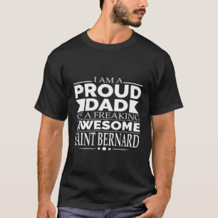 T-shirt Fier Papa De L'Impressionnant Saint Bernard Chien
