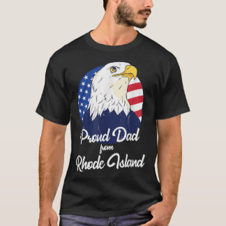 T-shirt Fier Papa De Rhode Island Bonne Fête des pères