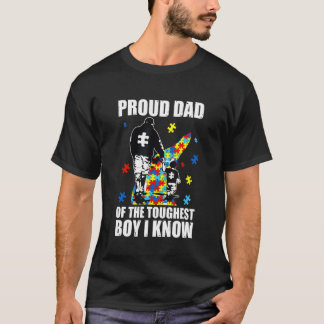 T-shirt Fier Papa Du Garçon Le Plus Touché Que Je Connais