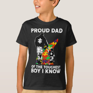T-shirt Fier Papa Du Garçon Le Plus Touché Que Je Connais 