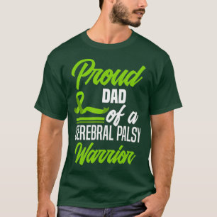 T-shirt Fier Papa D'Un Cérébral Palsy Warrior Cérébral