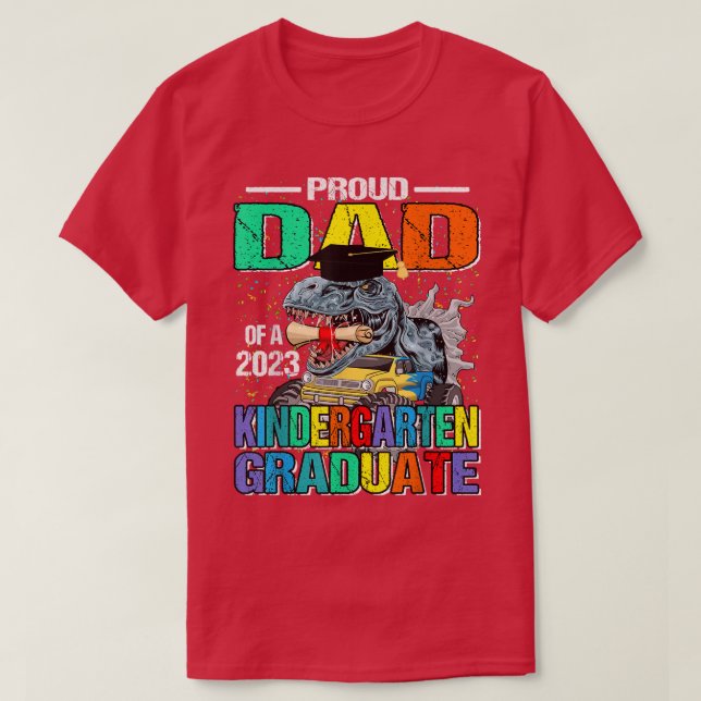 T-shirt Fier Papa D'Un Dinosaure De 2023 De La Maternelle (Design devant)