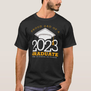 T-shirt Fier papa d'un diplômé chaque année d'études