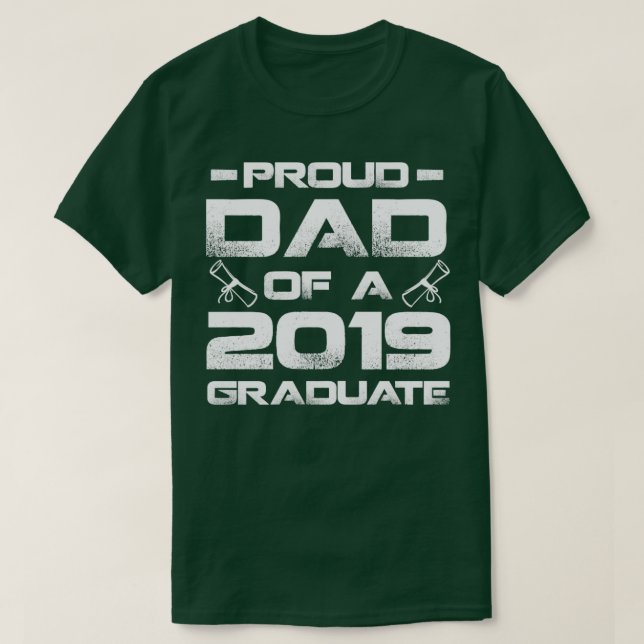 T-shirt Fier Papa D'Un Diplômé De 2019 (Design devant)