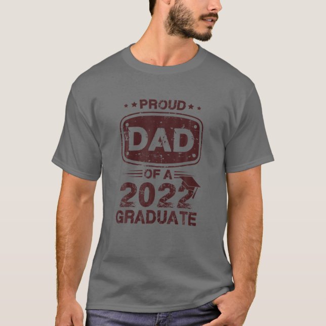 T-shirt Fier Papa D'Un Diplômé De 2022 (Devant)