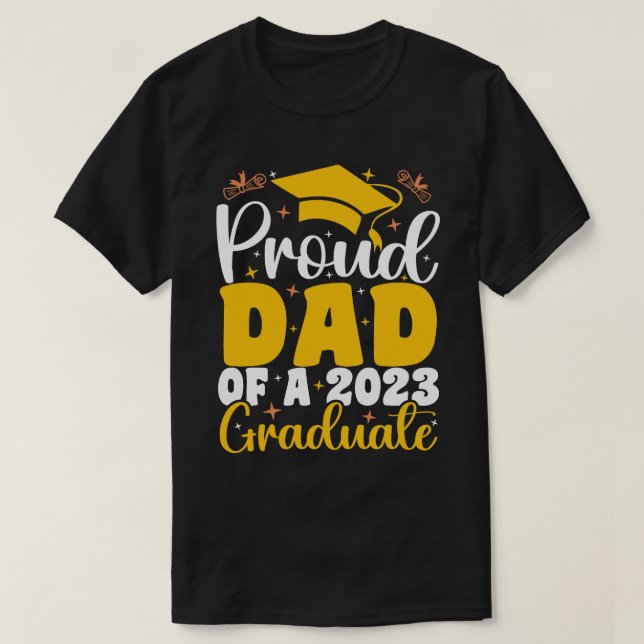 T-shirt Fier Papa D'Un Diplômé De 2023 Drôle (Design devant)