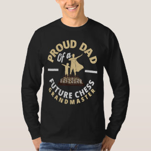 T-shirt Fier Papa D'Un Futur Grand Maître D'Échecs Gambit 