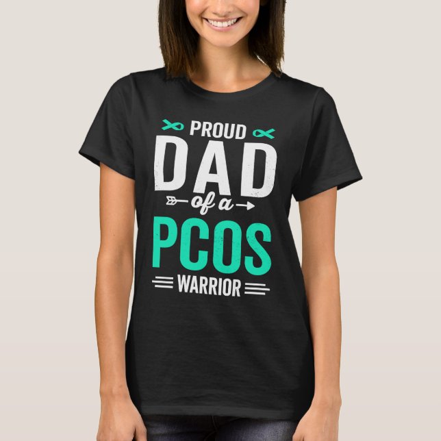 T-shirt Fier papa d'un guerrier du PCOS Survivor Sensibili (Devant)
