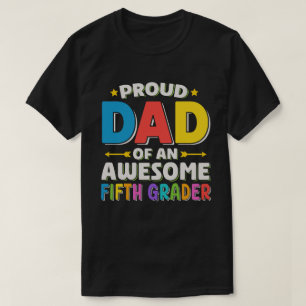 T-shirt Fier Papa D'Un Magnifique 5E Étudiant