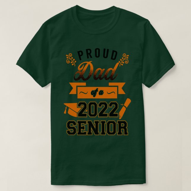 T-shirt Fier papa d'un senior 2022 1 (Design devant)