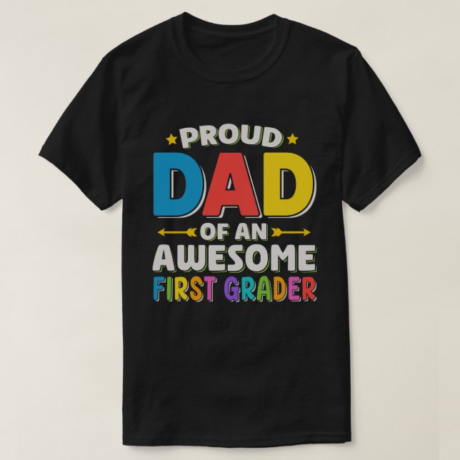 T-shirt Fier Papa D'Un Super Premier Grand Joueur (Design devant)