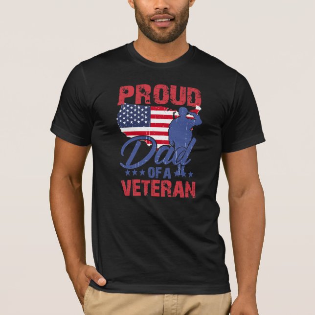 T-shirt Fier papa d'un vétéran (Devant)