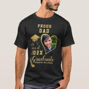 T-shirt Fier papa d'une classe de 2024 Graduate sur mesure