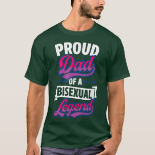 T-shirt Fier Papa D'Une Légende Biseual Mignonne Drôle Bi 