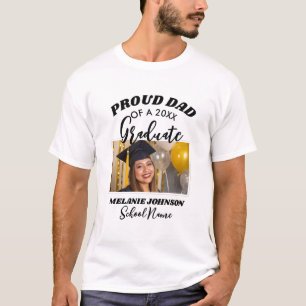 T-shirt Fier papa d'une photo blanche de 2025