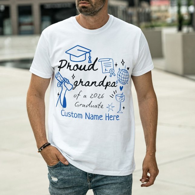 T-shirt Fier papa fier d'un diplômé de 2026 (Créateur téléchargé)