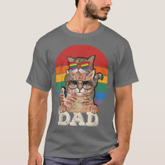 T-shirt Fier Papa LGBTQIA LGBT Fierté Parente Papa As Cat