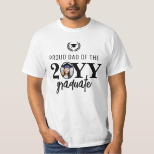 T-shirt Fier papa moderne personnalisé du parent diplômé