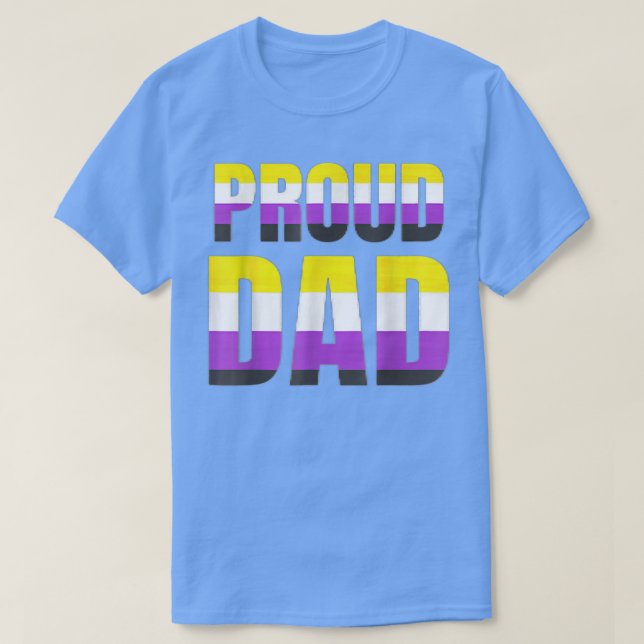 T-shirt Fier Papa Non binaire Fierté Drapeau LGBT Fête des (Design devant)