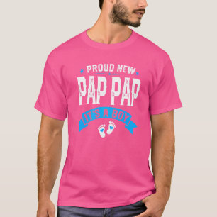 T-shirt Fier papa nouveau pap pap C'est un garçon Révélati