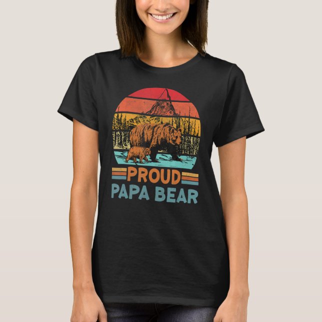 T-shirt Fier Papa Ours Père Fête S (Devant)