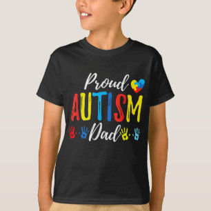 T-shirt Fier papa Sensibilisation sur l'autisme famille de