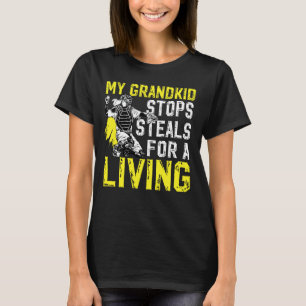 T-shirt Fier Papi De Lanceur De Softball D'une Attrapeuse 