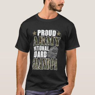 T-shirt Fier Papy de la Garde Nationale de l'Armée Camo Mi