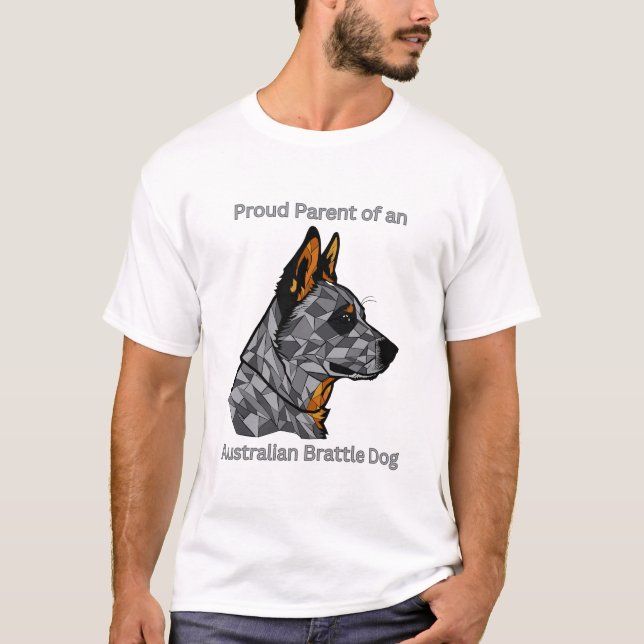 T-shirt Fier parent d'un chien de combat australien (Devant)