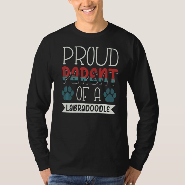 T-shirt Fier Parent D'Un Chien De Labradoodle (Devant)