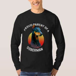 T-shirt Fier Parent D'Un Doberman Amoureux de les chiens P