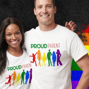 T-shirt Fier parent Gay pride femmes silhouettes