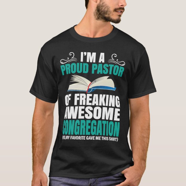 T-shirt Fier Pasteur Freaking Awesome Congrégation Sermona (Devant)