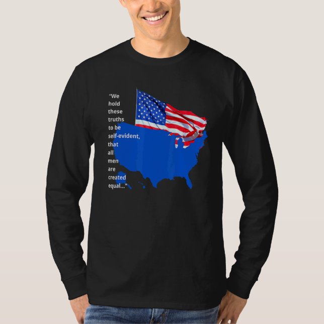 T-shirt Fier Pays américain Drapeau Tous créés Égalité éga (Devant)