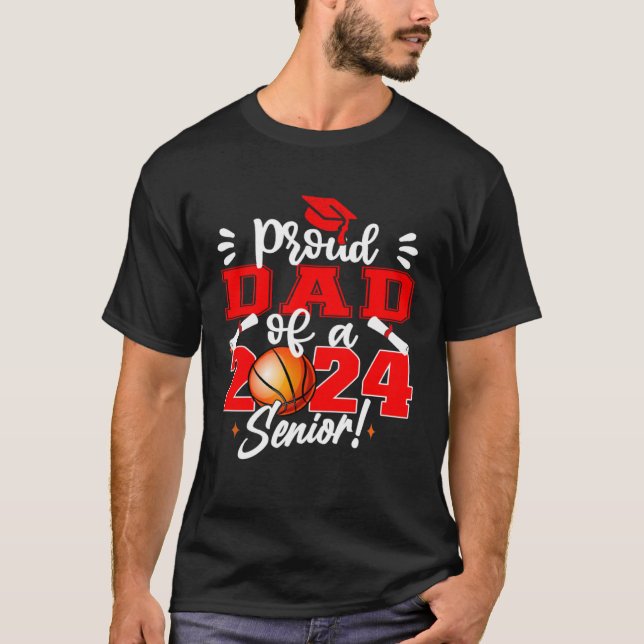 T-shirt Fier Père De La Graduation De 2024 (Devant)
