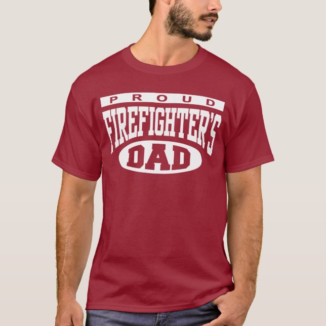 T-shirt Fier père du pompier (Devant)