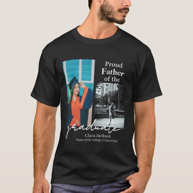 T-shirt Fier père d'un diplômé (Devant)