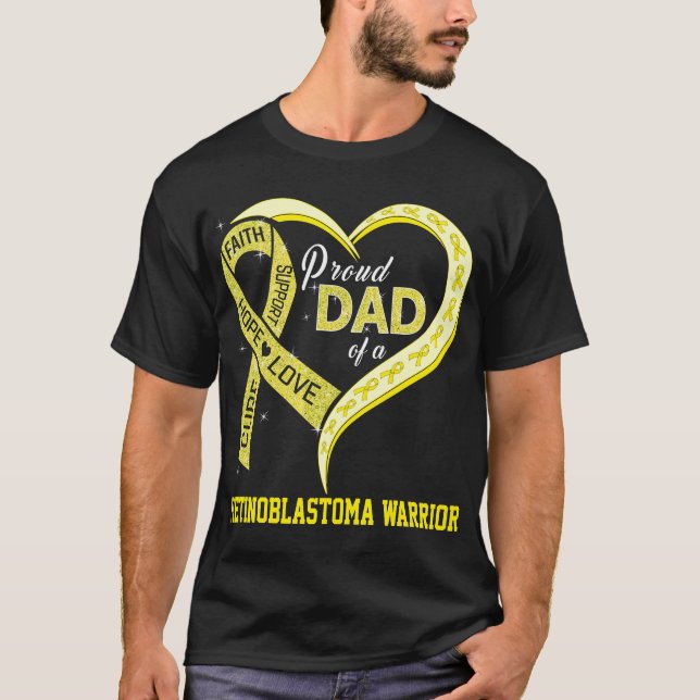 T-shirt Fier Père D'Un Guerrier De Retraite (Devant)