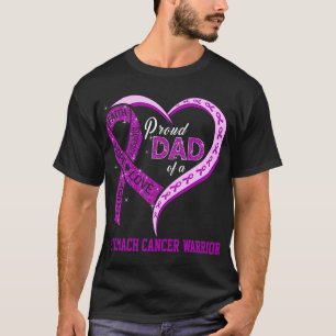 T-shirt Fier Père D'Un Guerrier Du Cancer De L'Estomac