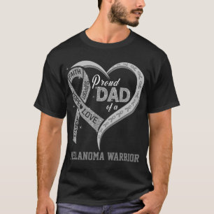 T-shirt Fier Père D'Un Guerrier Melanoma