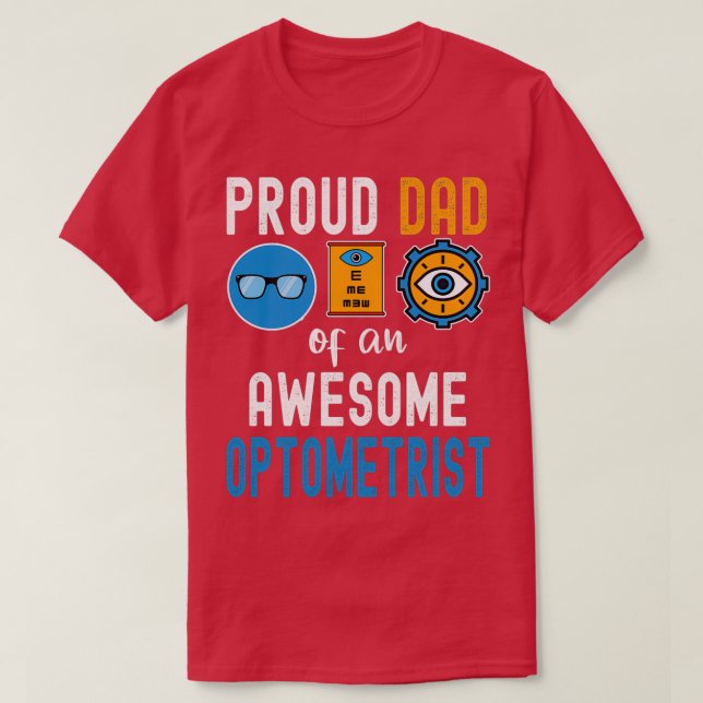 T-shirt Fier père d'un optométriste génial 1 (Design devant)
