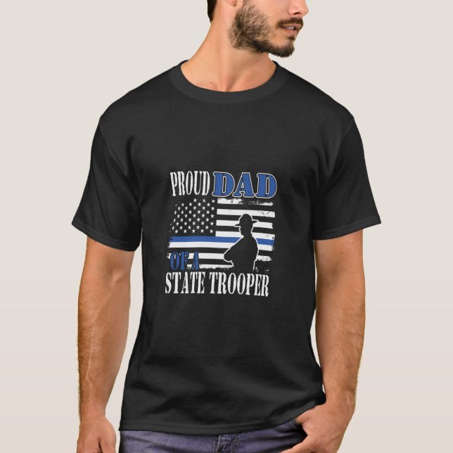 T-shirt Fier Père D'Un Policier (Devant)