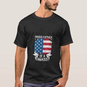 T-shirt Fier Père D'Un Vétéran Militaire Papa Drôle Fathe