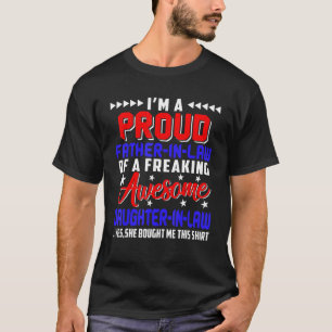 T-shirt Fier Père En Droit D'Une Fou Fou Fantastique Fille