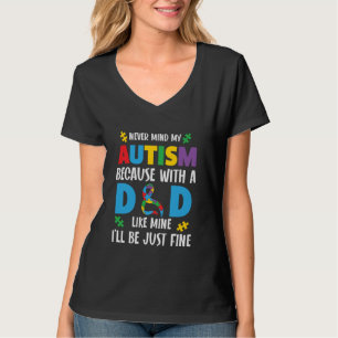 T-shirt Fier Père Fils Famille Autiste Enfants Autisme Awa