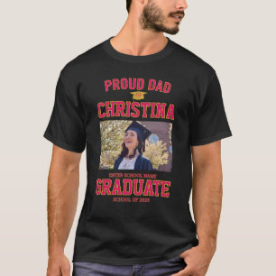 T-shirt Fier père parent de l'étudiant de classe de 2025