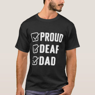 T-shirt Fier père sourd ASL geste de la main conscience so