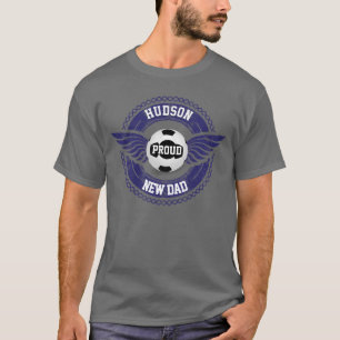 T-shirt Fier personnalisé Nouveau Papa Thème de football
