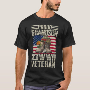 T-shirt Fier Petit-Fils D'un Vétéran de la Seconde Guerre